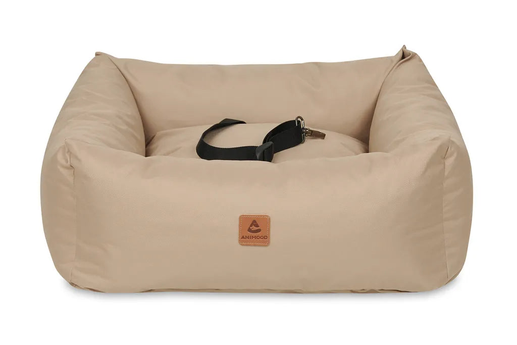  Julian Hundeautositz, Autositz Für Hunde, Autotransport Für Hunde Mit Autogurt, Farbe Creme