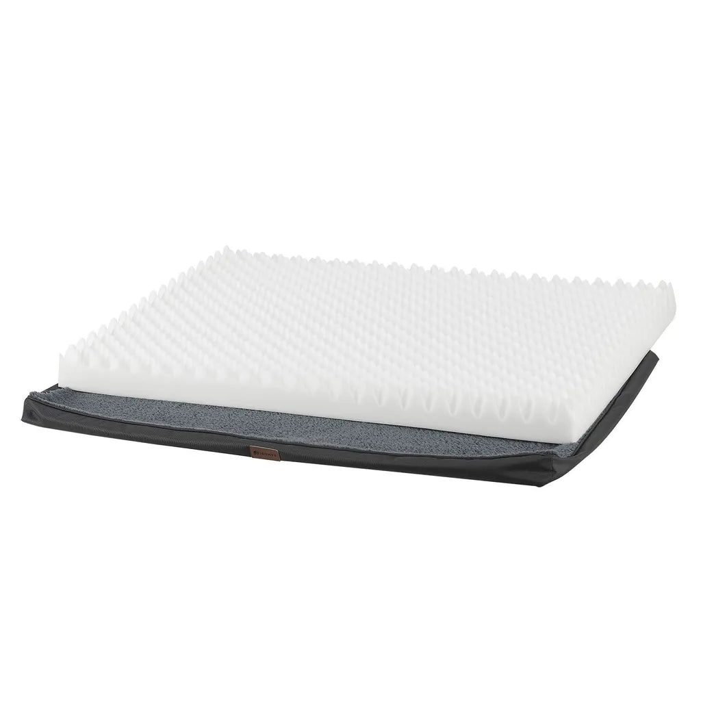  Juskys Hundebett Milow Orthopädisch 92x69cm - Hundekissen Flauschig & Stabil - Bezug Abnehmbar & Waschbar – Hundematte Für Mittlere Hunde - Grau
