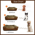  Hundebett, Grosse Hunde Körbchen, Hundesofa, Hundekissen, Hundekorb Bezug Waschbar, M 75 * 50cm
