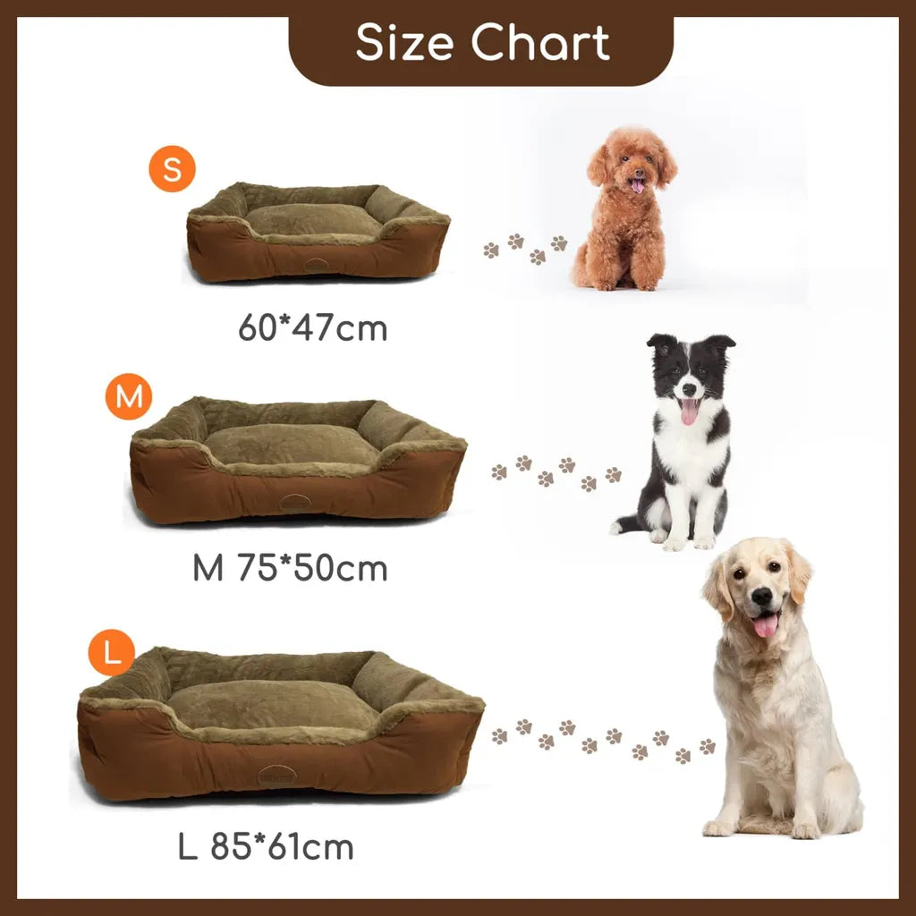  Hundebett, Grosse Hunde Körbchen, Hundesofa, Hundekissen, Hundekorb Bezug Waschbar, M 75 * 50cm