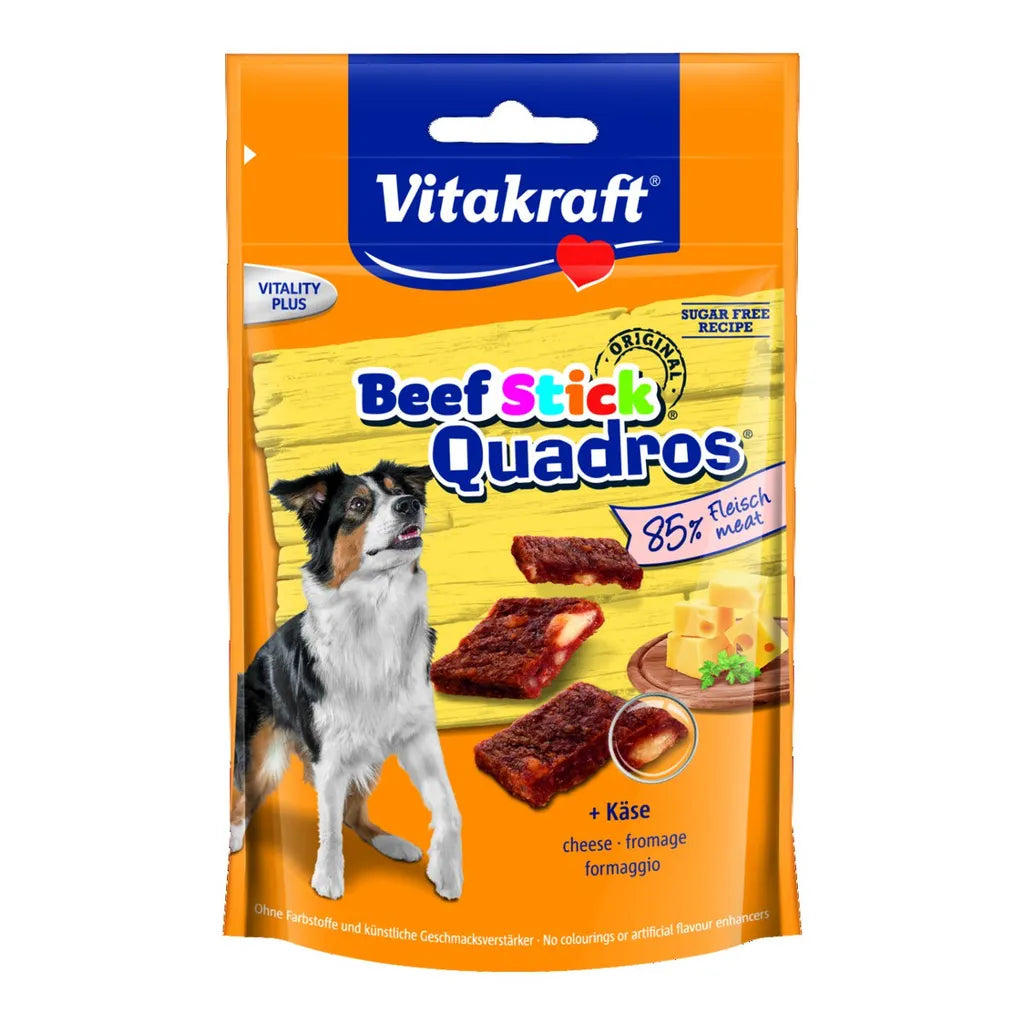  Vitakraft Beef Stick Quadros Plus Käse - 7 X 70g