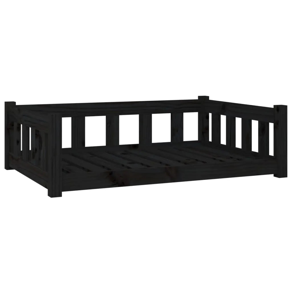  VidaXL Hundebett Schwarz 95,5x65,5x28 Cm Massivholz Kiefer