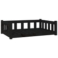  VidaXL Hundebett Schwarz 95,5x65,5x28 Cm Massivholz Kiefer