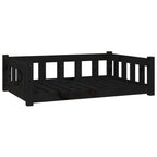  VidaXL Hundebett Schwarz 95,5x65,5x28 Cm Massivholz Kiefer