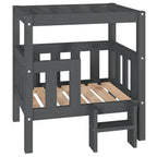  VidaXL Hundebett Grau 65,5x43x70 Cm Massivholz Kiefer