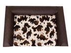  Hundebett Hundesofa Katzenbett Schlafplatz Matratze Tierbett - Victoria Lux - 118 X 78 Cm [Größe: XXL] - Braun Mit Pelz