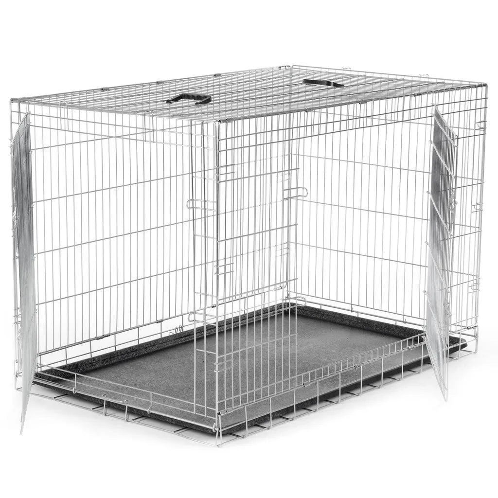  Zoomundo Faltbarer Tierkäfig / Transportbox - Silber Größe XXL