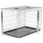  Zoomundo Faltbarer Tierkäfig / Transportbox - Silber Größe XXL