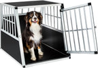  Tectake Hundetransportbox Single Mit Schräger Rückwand - Schwarz