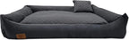  Hundebett Für Große Hunde - Hundesofa Mit Wendekissen 120x85cm [ Graphit ] EU & ®