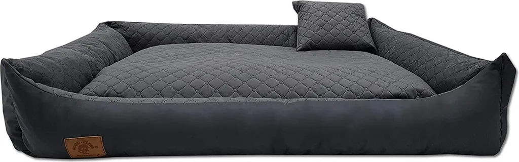  Hundebett Für Große Hunde - Hundesofa Mit Wendekissen 120x85cm [ Graphit ] EU & ®