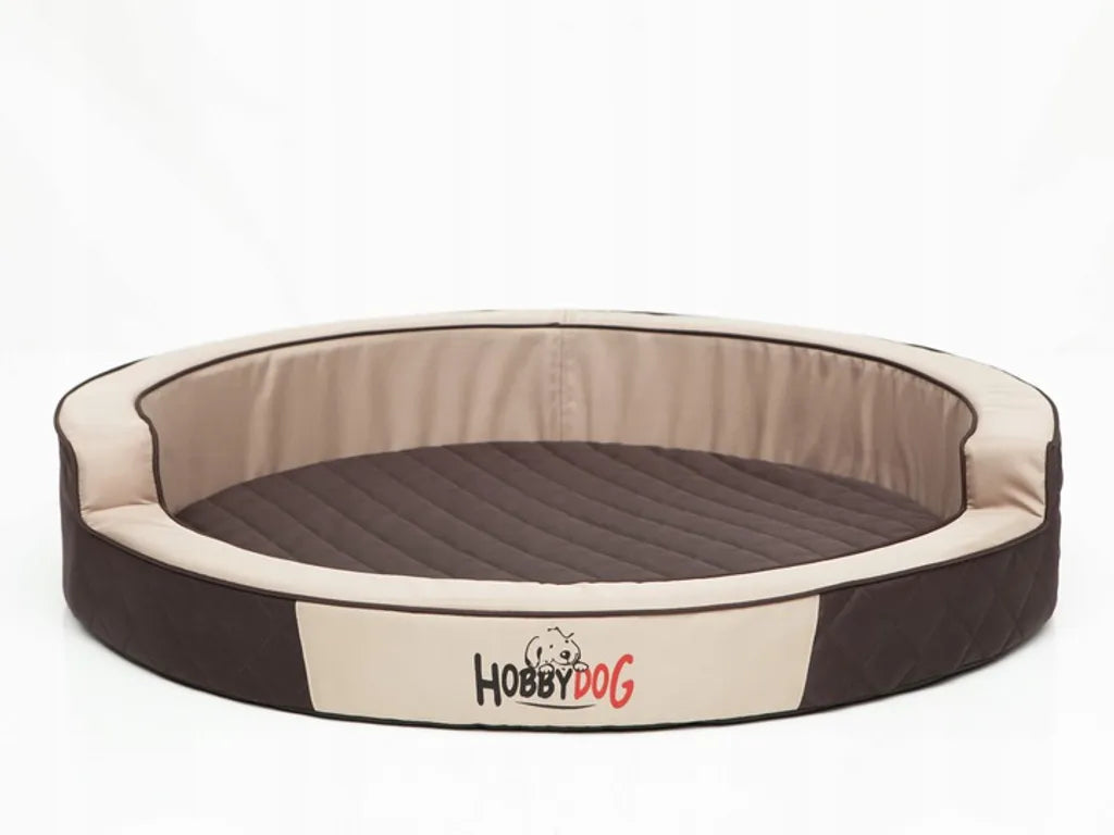  RINGO Hobbydog Hundebett - Katzenbett - Sofa - Schlafplatz - Hundematratze - Korb, R2 - Durchmesser 78 Cm, Braun
