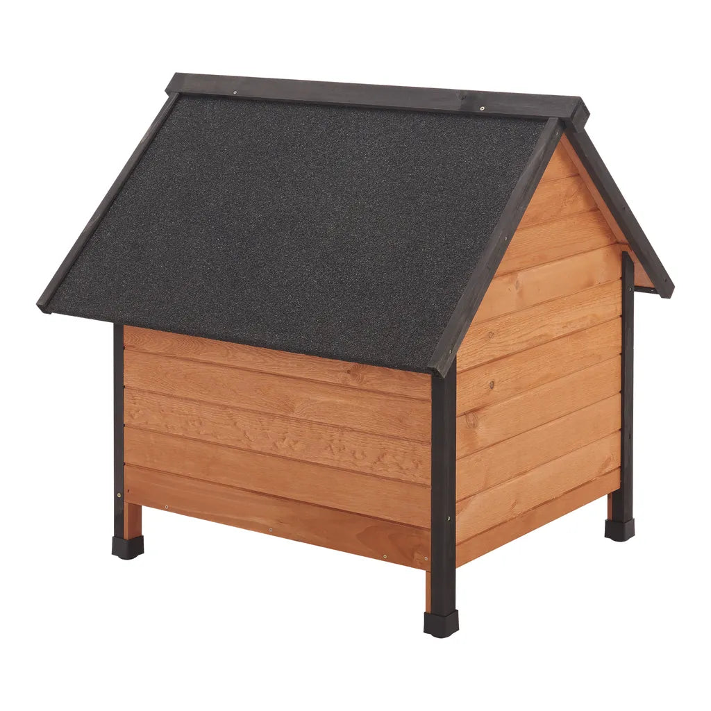  Hundehütte Hundsheim 83x78x88cm Aus Tannenholz Mit Bitumendach Natur Schwarz