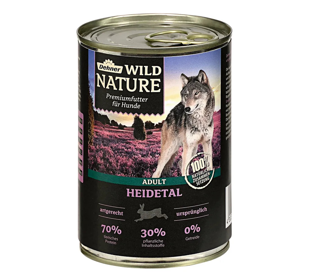  Dehner Wild Nature Hundefutter Adult, Heidetal, 6 X 400 G (2.4 Kg)