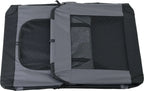 Pro-Tec [pro.tec] Hundetransportbox (grau - Faltbar) Gr. XXL