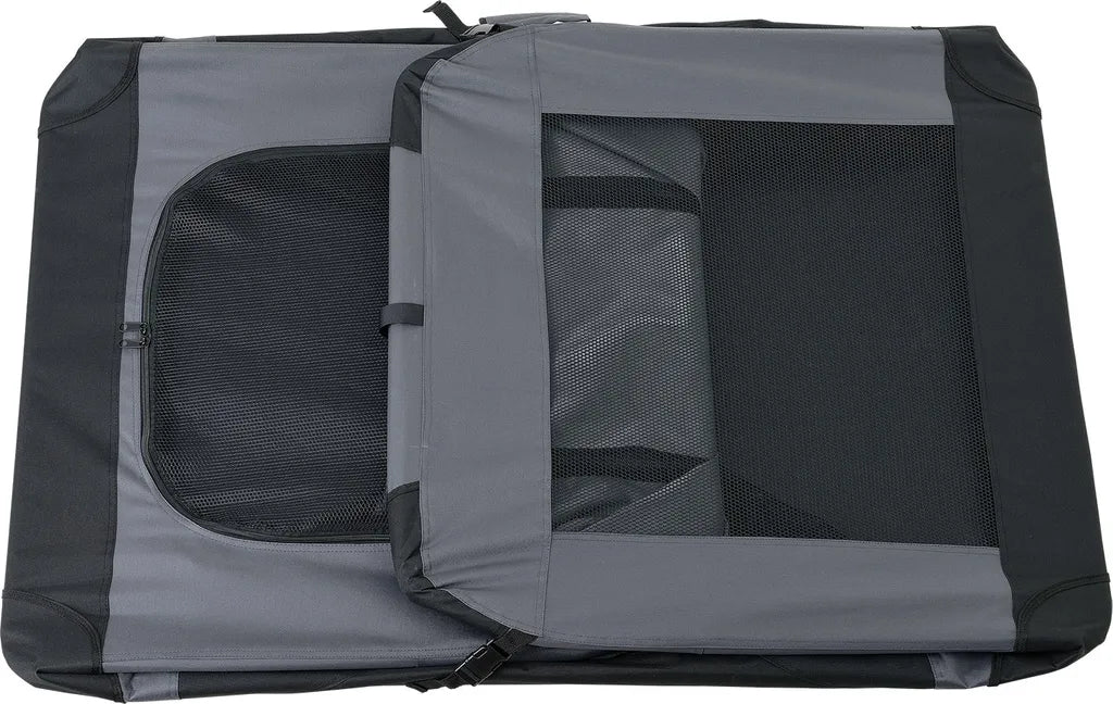 Pro-Tec [pro.tec] Hundetransportbox (grau - Faltbar) Gr. XXL