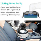  750ml Hunde Wassernapf Für Reisen, Abnehmbarer Auslaufsicherer, Spritzwassergeschützter Napf Für Hunde Und Katzen Unterwegs, Grau