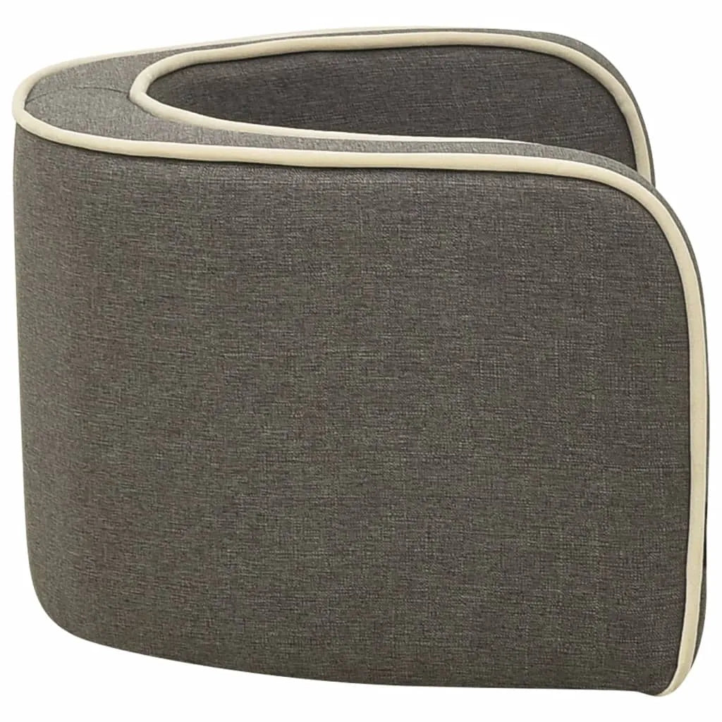  VidaXL Klappbares Hundesofa 76x71x30 Cm Waschbare Kissen Leinen Grau