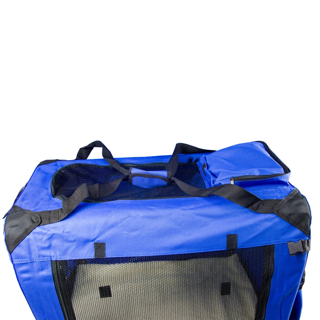  Hundetransportbox Transportbox Reisetasche Transporttasche Gr. XXL Hundebox Blau