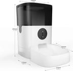 Balimo 4L Wifi Automatischer Futterautomat Für Katzen Und Hunde, 10s Soundaufnahmefunktion, 1-4 Mahlzeiten Pro Tag, Weiß+Schwarz