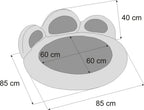  Hundebett Hobbydog PFOTE Tierbett Hundesofa Schlafplatz Couch Rund Plüsch XL Grau