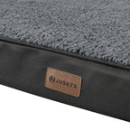  Juskys Hundebett Milow Orthopädisch 112x81cm - Hundekissen Flauschig & Stabil - Bezug Abnehmbar & Waschbar – Hundematte Für Große Hunde - Grau