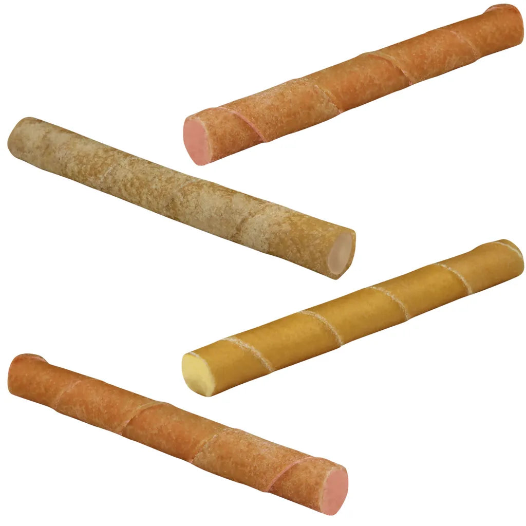  1 X 264g (12 Stück) - Schecker - Gefüllte Kaurollen - Büffelhaut Röllchen Mit Parmesan