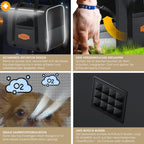  LOVPET® Hundebox Hundetasche Transportbox 2in1 Hunde & Katzentasche Hundetransportbox Inkl. Pet-Kissen + 3x Beutelrollen + Napf 44x31x36xm Transporttasche Für Haustiere, Haustiertransportbox, Farbe:Anthrazit