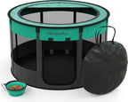  Meisterpet® Welpenauslauf Faltbar Welpenlaufstall Tierlaufstall Für Hunde Hasen Katzen Für Innern Oder Außen - Mehrfache Farben Mit Gratis Faltbare Reisenapf! Größe:Ø X H - 115*58