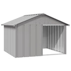  VidaXL Hundehütte Grau 116,5x103x81,5 Cm Verzinkter Stahl