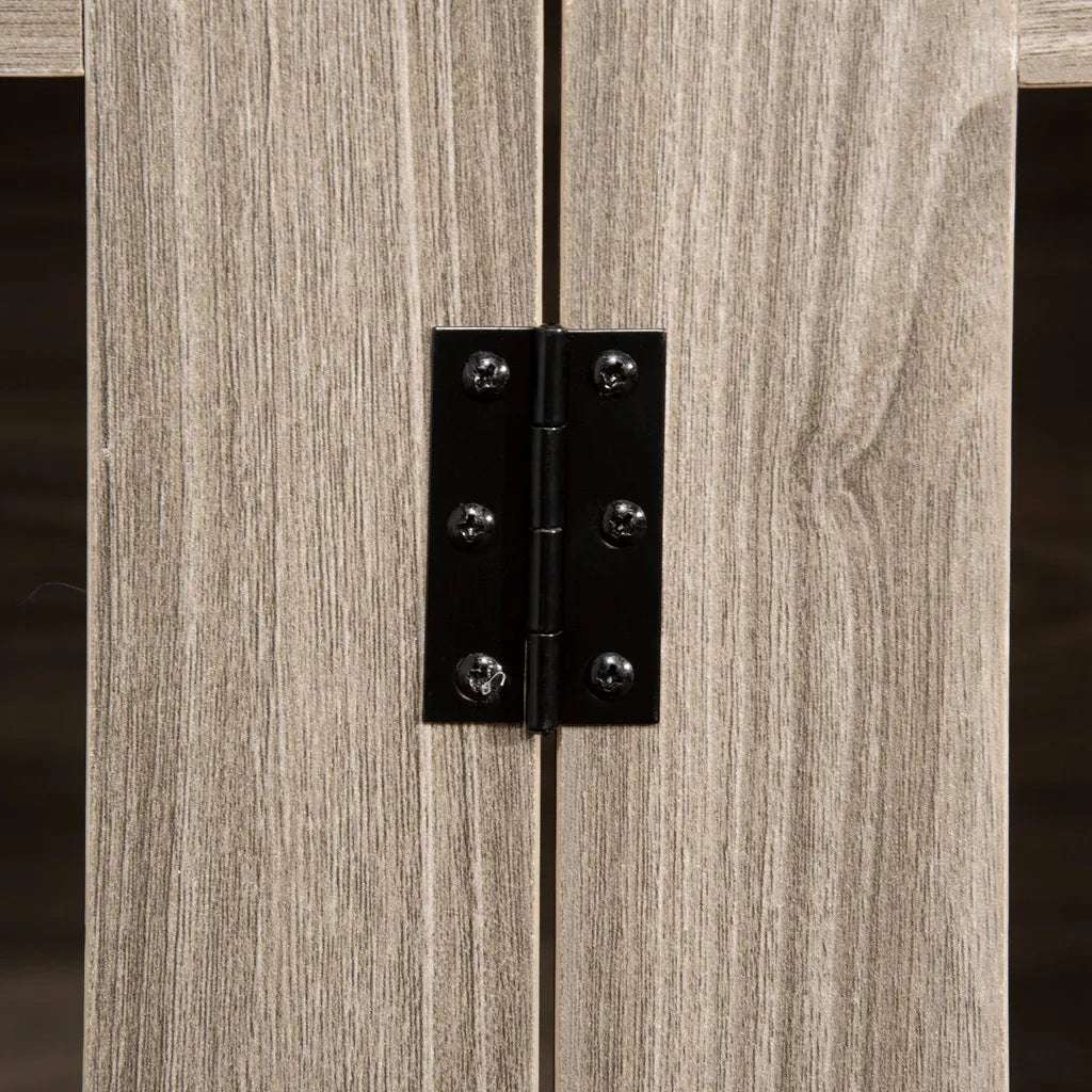  Pawhut Hundekäfig Schrank Haustierkäfig Mit Herausnehmbarem Trennwand Tierkäfig Hundehütte Mit Tischoberfläche Hundebox Innen Spanplatte Dunkelwalnuss+Eiche 120 X 60 X 88,5 Cm