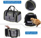  Transporttasche Katze Und Kleine Hunde Im Auto, Katzentransportbox Katzen Transporttasche & Hundebox Für Den Transport Von Hund & Katze Im Auto Oder In Der Bahn 44.5 * 33 * 28cm (Grau)