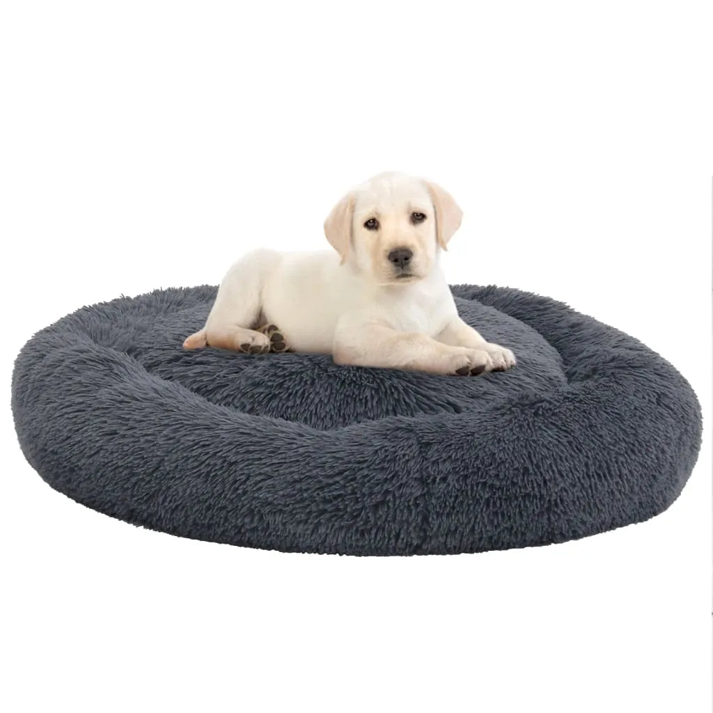  VidaXL Waschbares Hunde- & Katzenkissen Dunkelgrau 90x90x16 Cm Plüsch