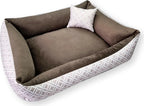  4L Textil OTTO Kuscheliges Hundebett Bezug Abnehmbar Und Waschbar Hundekorb Mittelgroße Hunde Hundekissen Flauschig Hundekörbchen Hundesofa (80x60 Cm, Boho 01)