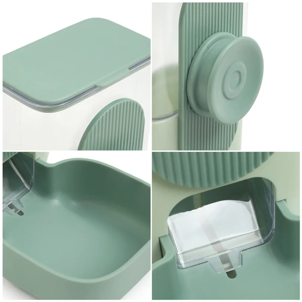  2 Stück Automatisches Futter- Und Wasserspender-Set Für Haustiere Grün Automatischer Feeder Für Hunde Katzen Haustiere