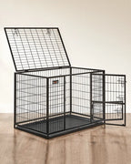  FEANDREA Hundekäfig, 107 X 70 X 74,9 Cm, Mit 2 Türen, Schwarz PPD001B01