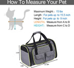  Faltbare Hundebox Transporttasche Transportbox Auto Für Katze Hunde Große Kleine Box Bag Mit Fleece-Matte 44.5 X 33 X 28cm