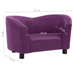  VidaXL Hundesofa Burgunderrot 67x41x39 Cm Kunstleder