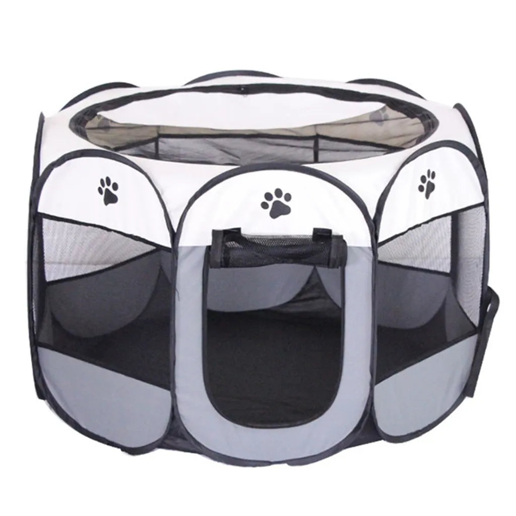  Faltbarer Hunde Katzen Laufstall Durable Kennel Kitten Playground Playpen Haustier Welpen-Laufstall, 74x74x43cm