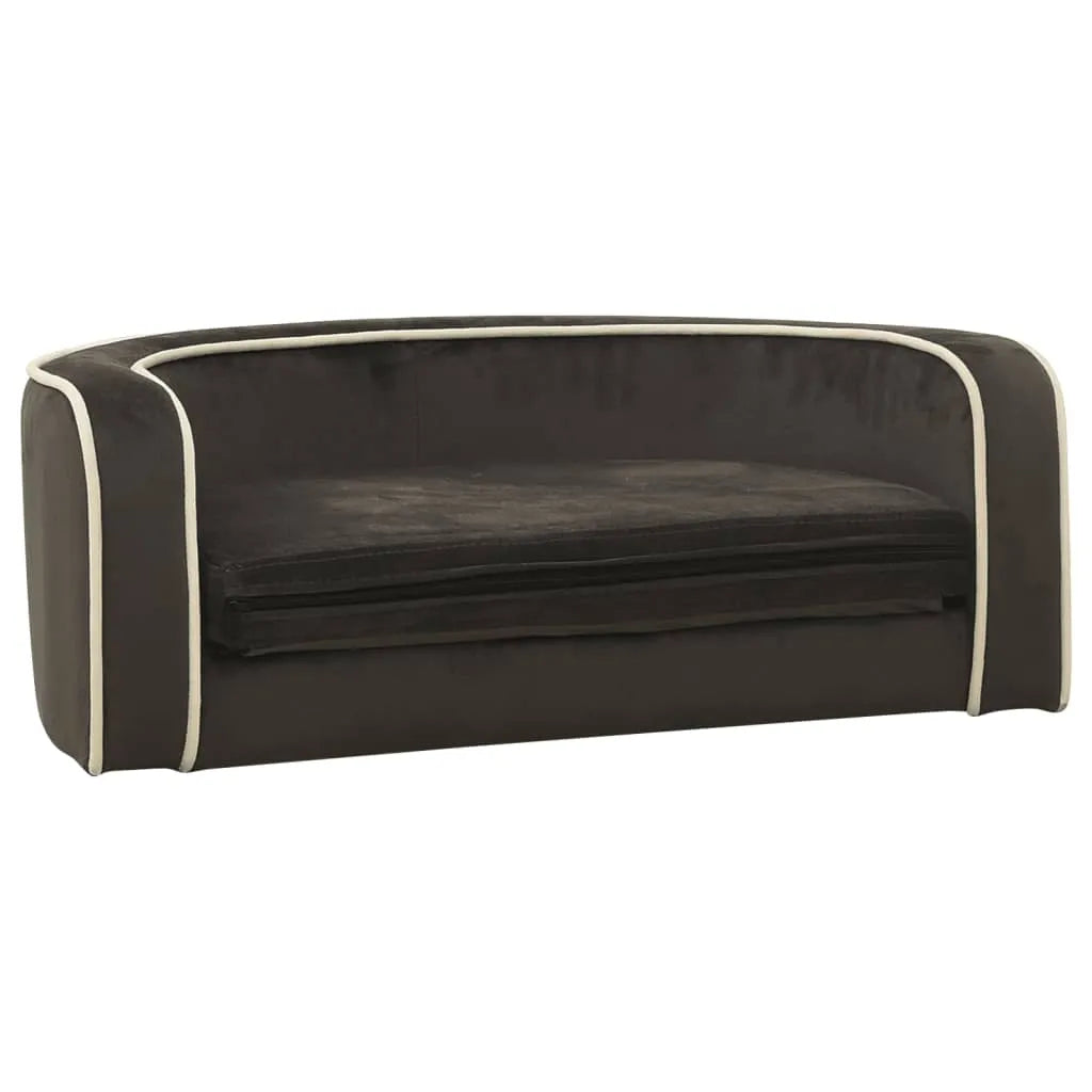  VidaXL Hundesofa Klappbar Dunkelgrau 73x67x26 Cm Plüsch Kissen