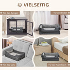  PawHut Hundebett Hundematte Haustierbett Hundematratze Bezug Abnehmbar Waschbar Hundebett Tierbett Hundesofa Haustierbett Für Hunde Katzen Memory-Schaum Grau 110 X 85 X 28 Cm