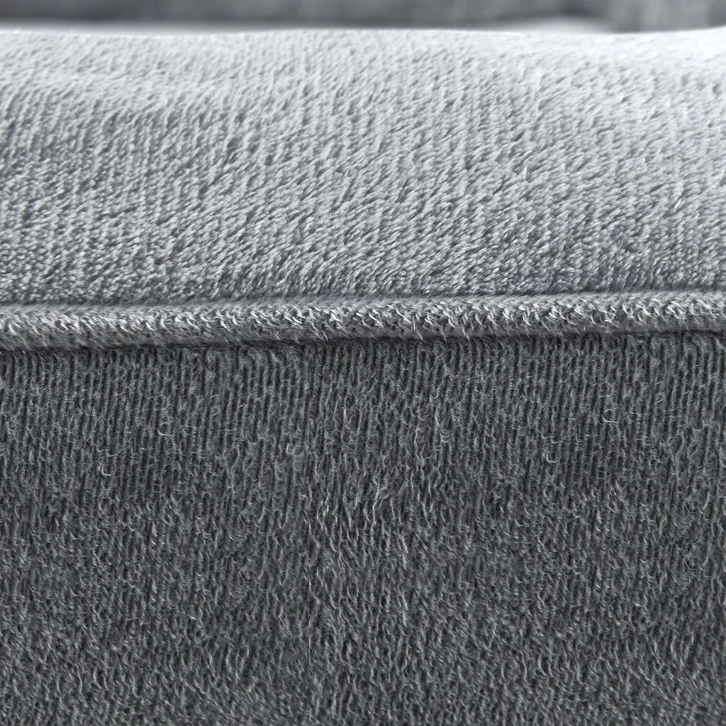  Juskys Hundebett Sheena XL Orthopädisch, Waschbar & Rutschfest – 105 X 82 X 17 Cm– Hundesofa Flauschig Große Hunde Grau – Haustierbett Hundesofa