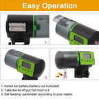  Futterautomat Aquarium, Automatisierte Futterspender Für Fische Mit 4 Mal Fütterung Zeit Einstellung, Geeignet Für Aquarium, Fischtank Und Schildkrötentank