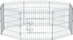  FEANDREA Welpenauslauf, Freilaufgehege Kaninchen, Faltbar, Für Hund, Silbern PPK001W01