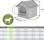  HobbyDog Hundehütte Hundebett Tierbett Katzenbett - Standard - 60 X 60 X 55 Cm [Größe: R4] - Beige Mit Pfoten