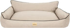  Orthopädisches Hundebett JOKER Bett Hund Sofa Schlafplatz Korb Matratze Tierbett XXL 106x80 Cm Beige Optisch Wie Leinen