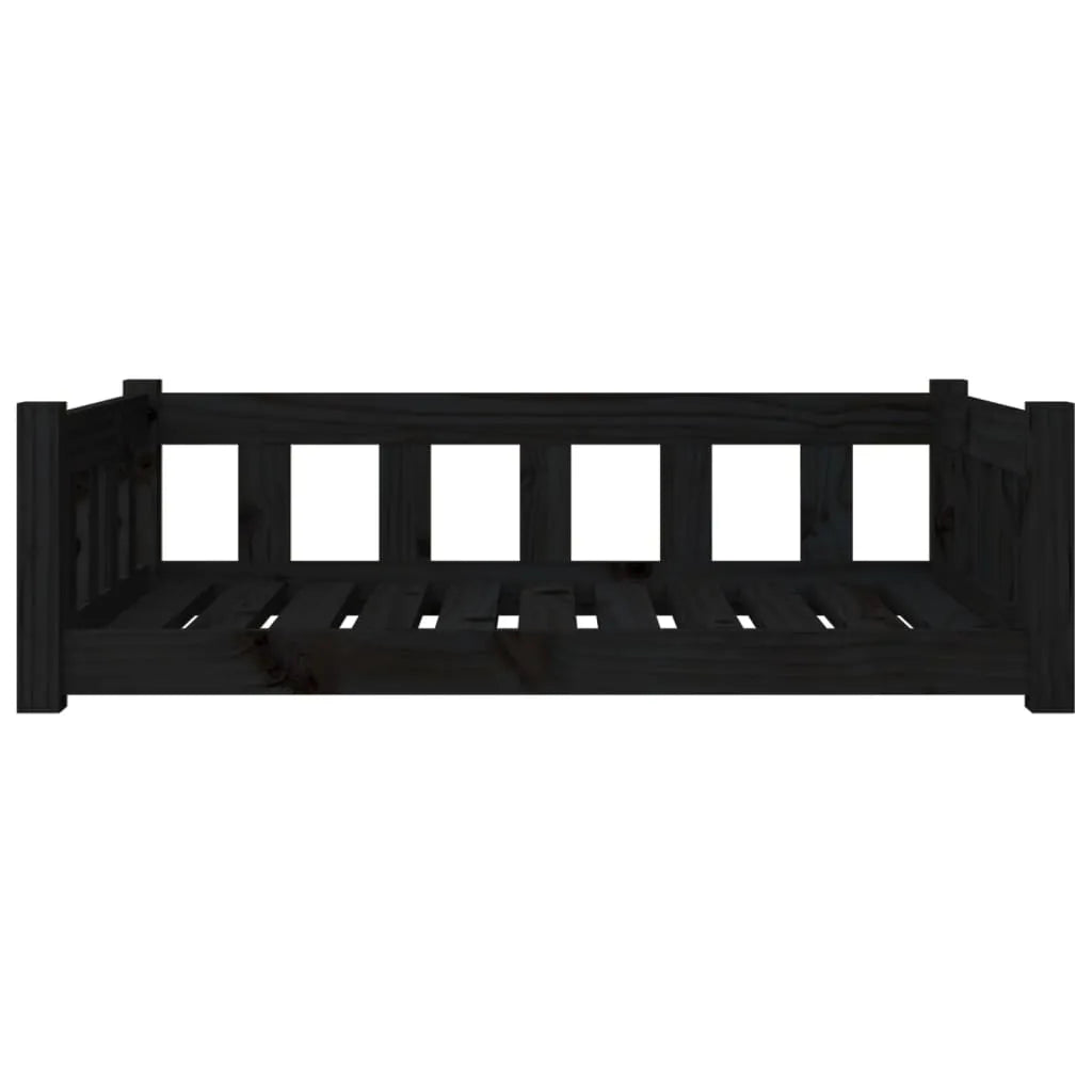  VidaXL Hundebett Schwarz 95,5x65,5x28 Cm Massivholz Kiefer