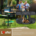  LOVPET® Welpenlaufstall Tierlaufstall Faltbar Für Kleintiere Hunde, Katzen Inkl. Hundenapf Hundelaufstall Freigehege Oxfordgewebe Pop-up System Indoor & Outdoor, Farbe:Anthrazit / Schwarz