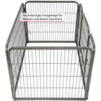  Tectake Welpenauslaufstall 4-eckig - Grau