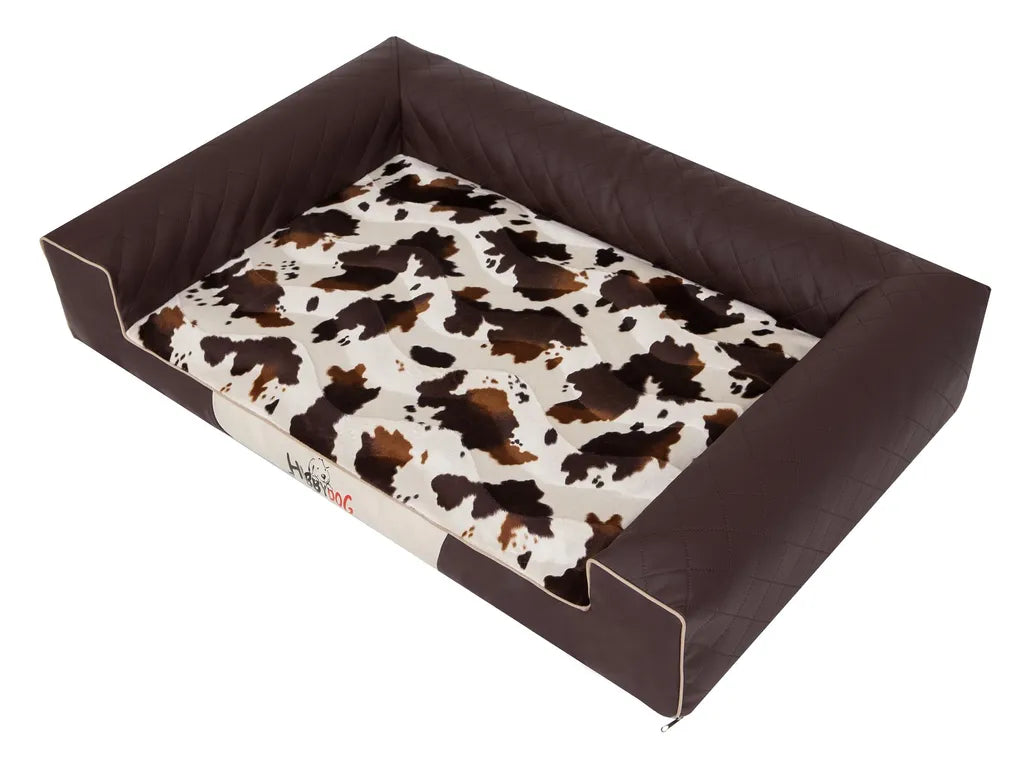  Hundebett Hundesofa Katzenbett Schlafplatz Matratze Tierbett - Victoria Lux - 118 X 78 Cm [Größe: XXL] - Braun Mit Pelz